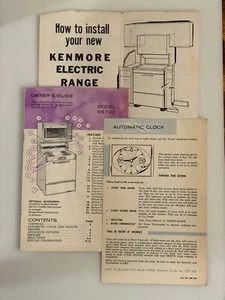 Vintage Sears Kenmore Electric Range Owner’s Guide Model 98700 Manual Instructions - Bild 1 von 8
