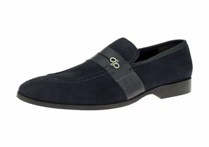 DTI BB Signature Rino Lux Mens Suede Leather Handmade Slip-On Dress Loafer Shoes - Picture 1 of 7