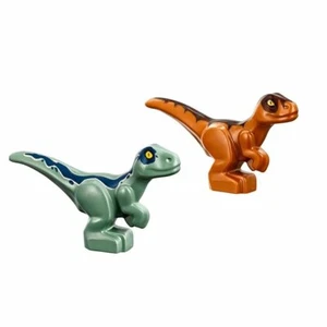 LEGO Dinosaur Baby Standing (37829) Set of 2 Raptors Brown pb01 Green pb02 [New] - Picture 1 of 3