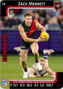 2025 Essendon Bombers AFL TeamCoach Card - Zach Merrett - Picture 1 of 3