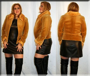 Giacca pelliccia visone tosato whisky nuova taglia small 4 6 S Efurs4less - Foto 1 di 5
