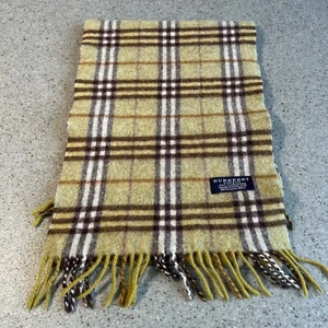 Burberry Bufanda Nova Check Clásico Beige Cashmere Silenciador Hecho en Inglaterra - Imagen 1 de 9