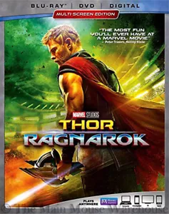 Marvel Epic Superhero Comedy Hulk Thor Ragnarok Blu-ray DVD & Digital Copy Code - Picture 1 of 1
