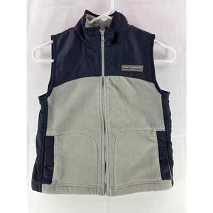 Gap Original Unisex Youth Fleece Vest Small Gray Full Zip Pocket Hiking Outdoor - Picture 1 of 6