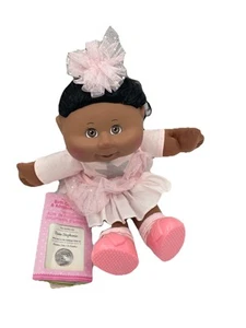 Cabbage Patch Kinder Puppe Regen Stephanie Ballerina schwarze Haare braune Augen Tutu Echtheitszertifikat - Bild 1 von 19