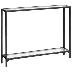 Table Console en Verre 100 cm Table d'Entrée Bout de Canapé en Verre Trempé R... - Photo 1 sur 9
