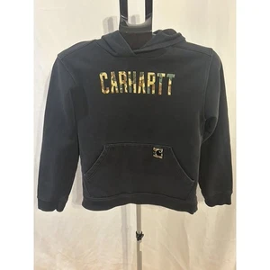 Carhartt Boys size L (14/16) Black with Camo Logo Hoodie - Picture 1 of 4
