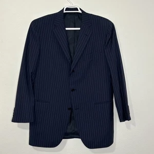 RAFFAELE CARUSO Super 150's 100% Wool Navy Blazer Jacket Men’s 44R (54 EU) - Picture 1 of 8
