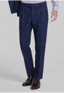 Tommy Hilfiger Men's Blue Tweed Wool Relaxed Modern-Fit Suit Pants Size 30W 30L - Picture 1 of 3