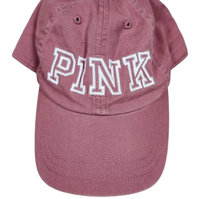 粉色维多利亚的秘密帽子女式棒球休闲勃艮第 — 第 1/4 张图片