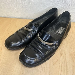 Vintage DKNY Buckle Leather Women’s Shoes Size 8 Made In Italy Vero Cuoio - Picture 1 of 8