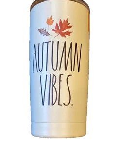 Vaso aislado Rae Dunn "Autumn Vibes" acero inoxidable 17 oz nuevo con etiquetas - Imagen 1 de 4