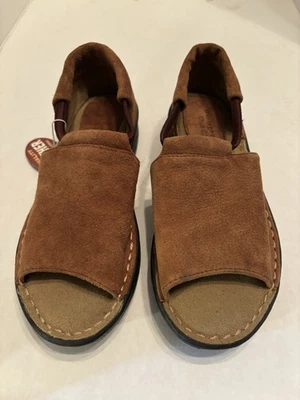 Sandalia para mujer Montego Bay Club de cuero marrón suave estilo Huarache talla US 7 Foto 1 de 4