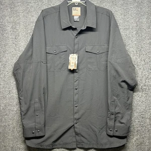 5.11 Tactical Men's Long Sleeve Marksman Shirt 2XL Gray UPF 50+ Sun Protection - Picture 1 of 8