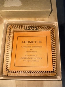 VTG LOOMETTE Weaving 1936 4 inch Loom Instructions. Original Box by CARTERCRAFT - Picture 1 of 6