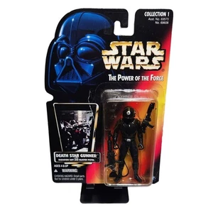 Star Wars POF Death Star Gunner 4" Action Figure 1996 Red Card New Sealed - Picture 1 of 11