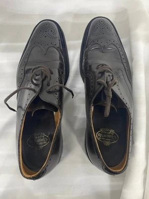 Church's England Munich Brown Brogue Wingtip Oxford Derby Shoes UK 10F/US 11 D - Image 1 of 4