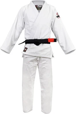 FUJI All-Around Brazilian Style Jiu Jitsu Uniform A3, White (Black Lettering)  - Image 1 of 4