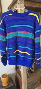 Maglione COOGI vintage 100% pura lana maglia Australia anni 90 originale taglia large. - Foto 1 di 8
