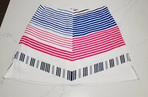 Lady Hagen Women's Golf Skort Size 6 Pink &Blue Stripped Pockets Lightweight  - Picture 1 of 10