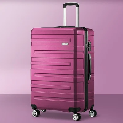 Mazam 28" Luggage Suitcase Trolley Set Travel TSA Lock Storage Hard Case Magenta - image 1 of 4