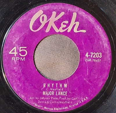 northern soul   MAJOR LANCE   Rhythm    OKEH 7203 - Image 1 of 2