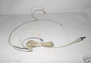 Headset am Kopf getragenes Mikrofon für Sennheiser kabelloses Dual-Haken beige Mikrofon - Bild 1 von 4