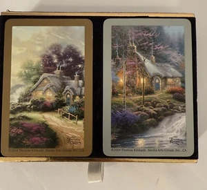 Vintage Thomas Kinkade Spielkarten - Kongress Doppeldeck - Sealed Decks im Case - Bild 1 von 15