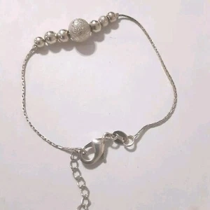 925 Silver Plate Beaded Bracelet 6.5*7.5 - Picture 1 of 3