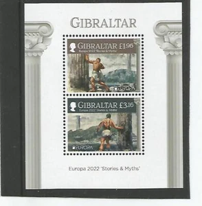 Gibraltar Bloque Europa 2022 Historias y Mitos MNH. - Imagen 1 de 1