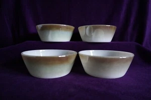 Federal Glass Mesa iridescent brown green set of 4 soup cereal chili bowls GUC - Picture 1 of 7