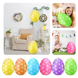 Colorful Inflatable Easter Eggs Outdoor Decorations 16Inch Giant Egg Blow Ups - Picture 1 of 42