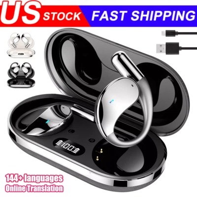 3-In-1 Smart Voice Translation Earbuds 150+Languages Real Time Translator US lot - Image 1 of 4