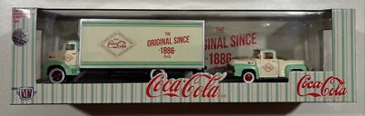 2021 M2 Machines Auto Haulers Coca Cola 1956 Ford COE & 1956 Ford F-100 CHASE - Image 1 of 3