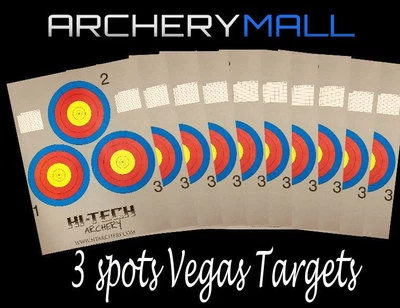 10 Pack of 3 Spot Color Archery Paper Target Faces, 5-Rings,40cm - Image 1 of 2