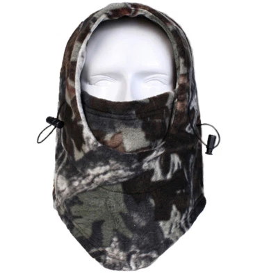Men Women Winter Camo Fleece Balaclava Hat Ski Hunting Neck Face Mask Hood Cap - Image 1 of 4