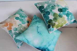 Vintage water color colorful Set Home Decor Linen CUSHION COVER PILLOW CASE 18" - Bild 1 von 9