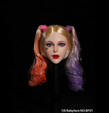 1/6 Scale Babyface BF01 Female Joker Clown Girl Head Sculpt Head Carving Model