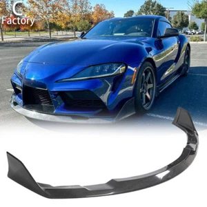 REAL CARBON Front Bumper Lip Spoiler For Toyota Supra GR A90 MK5 Coupe 2019-2024 - Bild 1 von 14