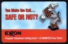 15 m Exxon (Tiger Batting A Baseball) « Sûr ou pas ? » Carte téléphone TEST