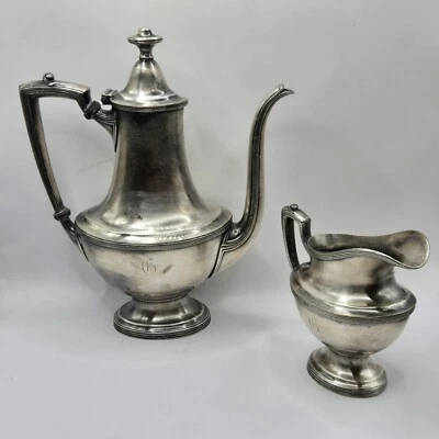 Antigua jarra vintage de 1890 enchapada en plata R. Wallace & Sons Co. Wallingford CT Foto 1 de 4