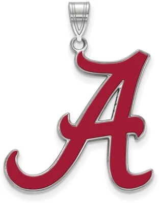 Sterling Silver University of Alabama XL Enamel Pendant by LogoArt Foto 1 de 2