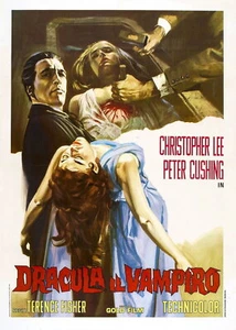 72662 Dracula Film 1958 Christopher Lee Vampires Wand 16x12 POSTER Druck - Bild 1 von 7