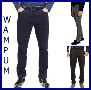 Pantaloni jeans da uomo invernali elasticizzati taglie forti 58 fustagno cotone - Picture 1 of 23