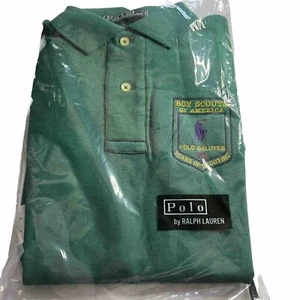 BSA Two-Button Green 'Polo Salutes 75 Years of Scouting' Size 12 Shirt TS-382 - Picture 1 of 7