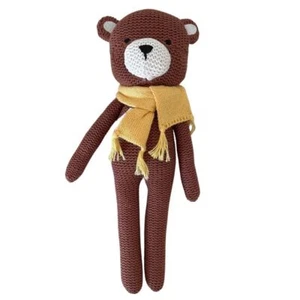 Knitted Large Bear Soft Toy Brown 15"/38cm Es Kids - Picture 1 of 3
