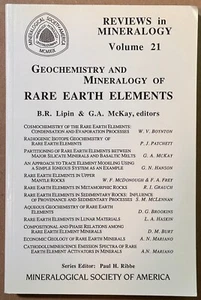 LIPIN: Reviews in Mineralogy Volume 21: Geochem & Min of REE (MSA, 1989) - Picture 1 of 4