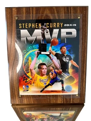 Póster de archivo fotográfico oficial de Stephen Curry 2014-15 MVP enmarcado Golden State Warriors Foto 1 de 4
