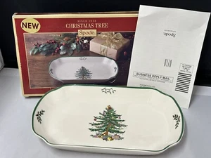 Spode Christmas Tree Rectangular Scalloped Serving Tray 11" Inch Mint MIB NEW - Picture 1 of 13