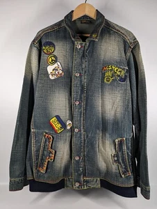 Vintage Miskeen Originals Denim / Jean Jacket - Size XL - Patches - Embroidery - Picture 1 of 19